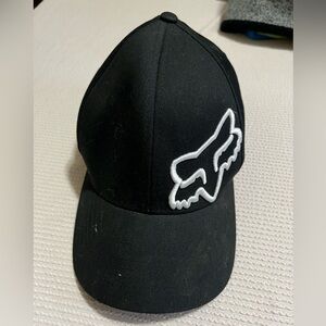 Men’s Fox Racing Black Hat White Logo Elastic Band